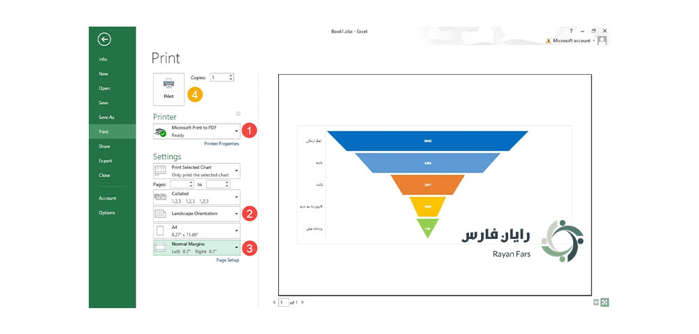 تبدیل اکسل به پی دی اف